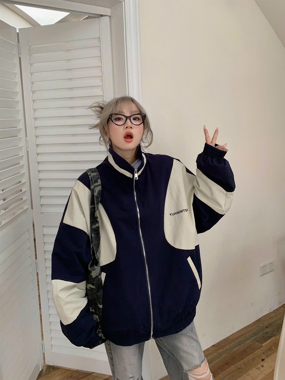 Áo khoác dù TUANORTSA phối màu Nam Nữ form rộng unisex dù 2 lớp ulzzang Jacket Siêu chất bomber