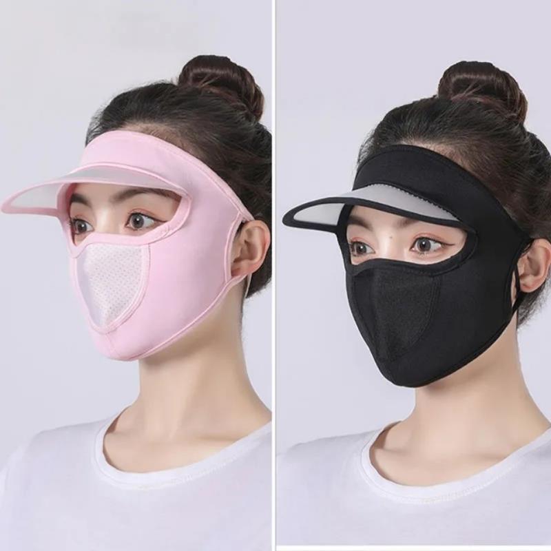 Khẩu Trang Chống Nắng Có Vành Che Kín Toàn Bộ Mặt Chống Tia UV, Bụi Bẩn Cho Nữ