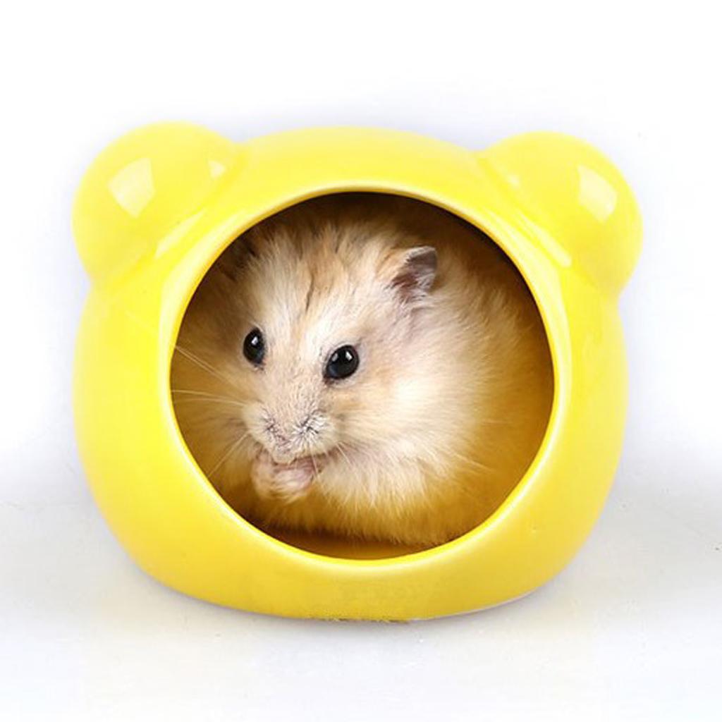 Hamster Bed Bear Shape Comfortable Sleeping Small Animal Pet House