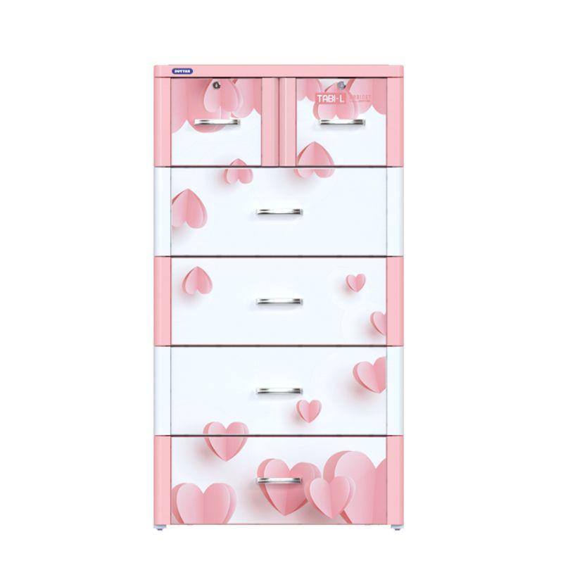 TỦ NHỰA TABI L TRÁI TIM 70*48*130cm.ngăn tủ 70x48x26cm