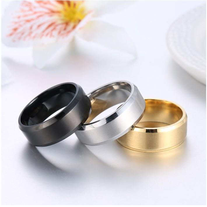 Nhẫn Nam Titatium Kiểu Trơn Đẳng Cấp Châu Âu