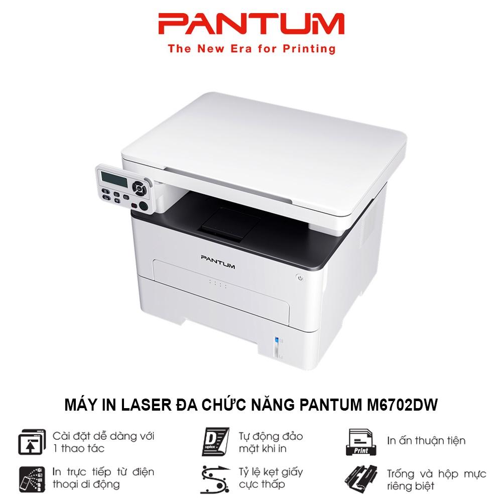 Máy in Laser đa chức năng PANTUM M6702DW, in Wifi, đen trắng, tốc độ cao, scan, photocopy, tự động đảo mặt, khổ giấy A4