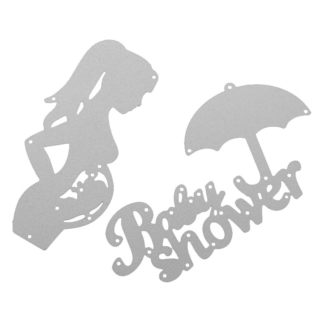 Baby Shower Metal Silver Cutting Dies Stencils DIY Photo Album Paper Crafts