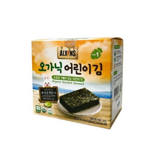 Rong biển hữu cơ tách muối cho bé Alvins 15g (Hàn Quốc)