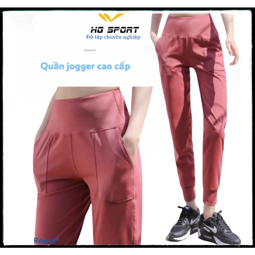 Quần Tập Jogger, Đồ Tập Yoga, Gym, Thể Thao Cao Cấp nữ, Cạp Cao, Gen Bụng Hg Sport QJ08