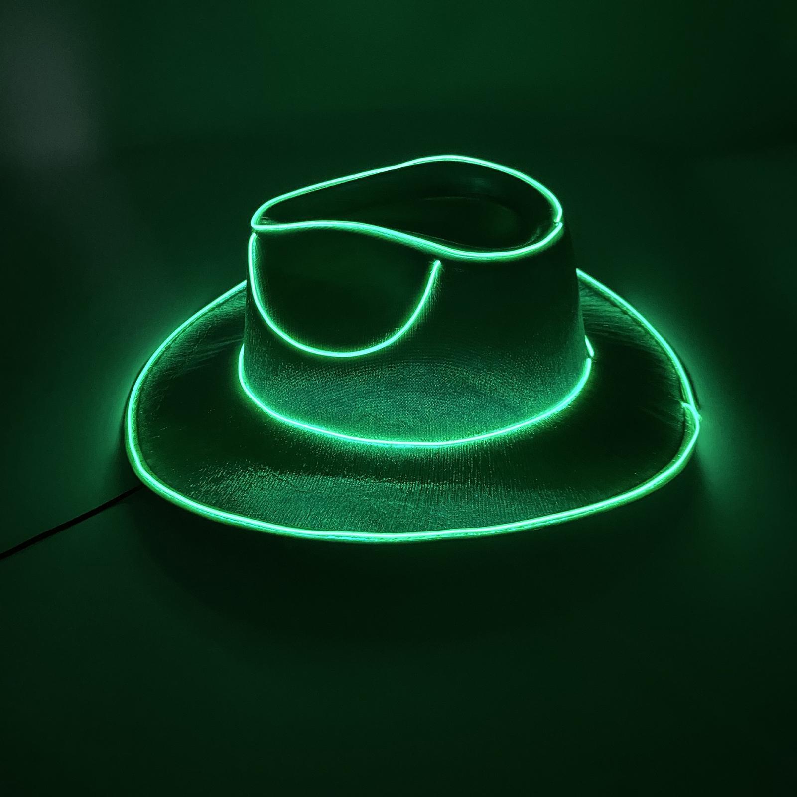 Cowgirl Hat LED Cowboy Hat Hat Fancy Dress Western Cowboy Hat Light up Cowboy Hat for Halloween Bridesmaid Bridal Holiday