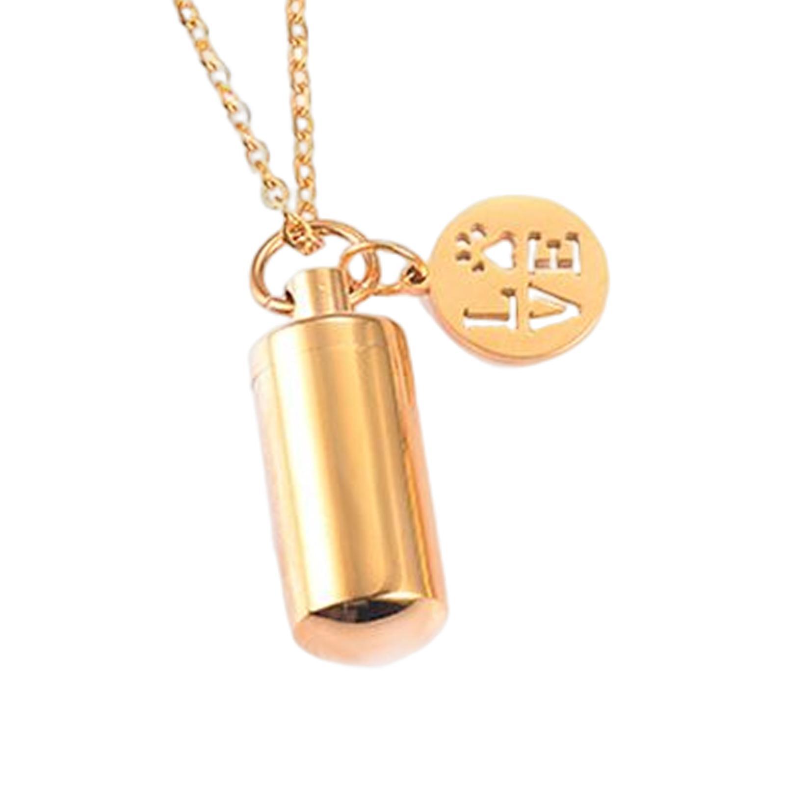 Small Cylinder Cremation Urn Necklace  Keepsake for Dog and Cats