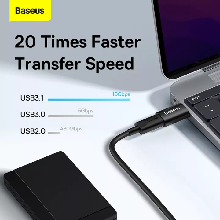 Cổng chuyển đổi Type-C to USB 3.1 Baseus Ingenuity Series Mini OTG- hàng chính hãng