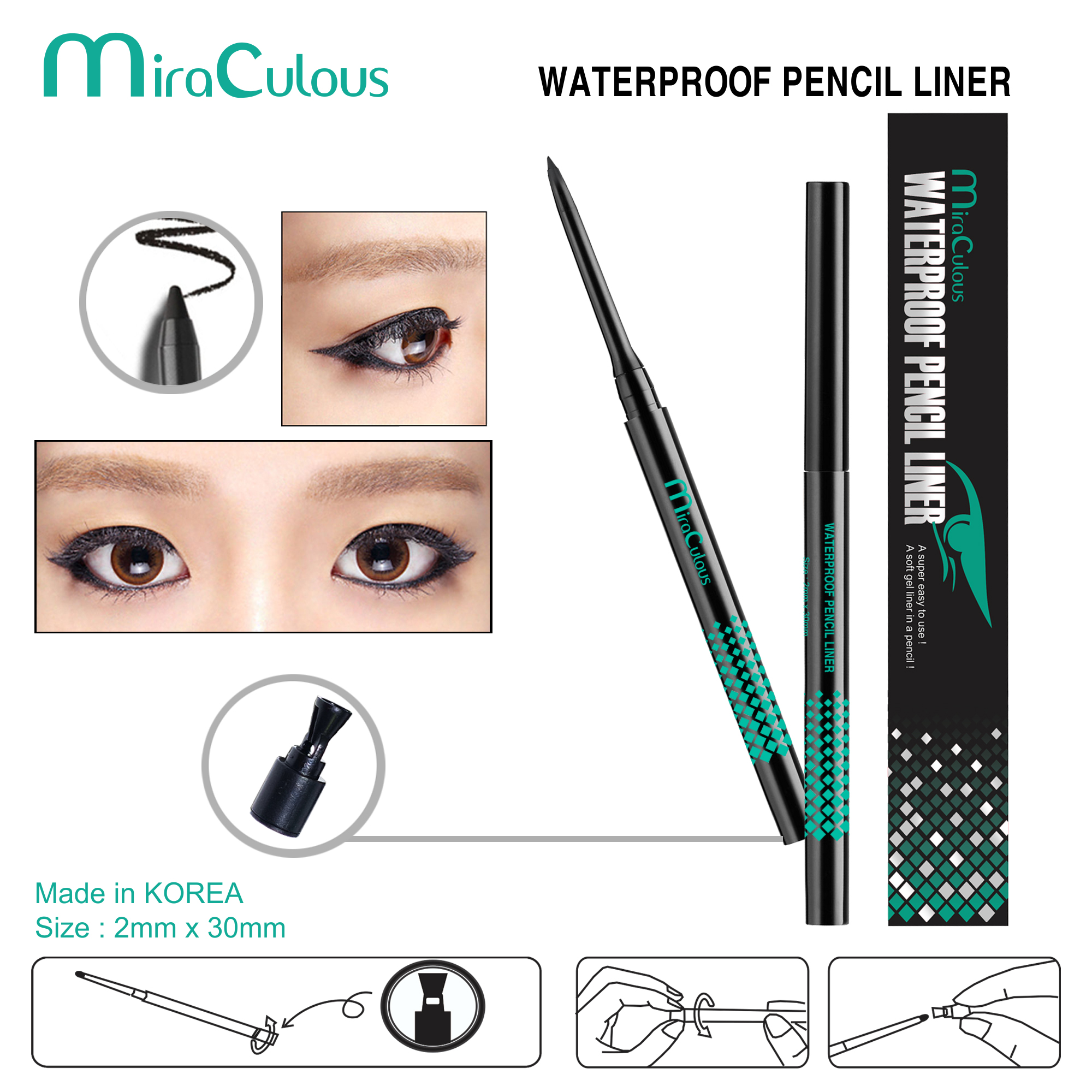 Gel Kẻ Mí MiraCulous Waterproof Pencil Liner - D376