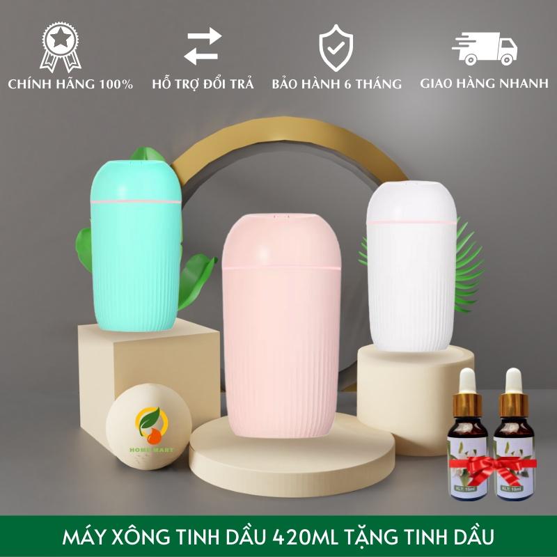 Máy phun sương tạo ẩm khuếch tán tinh dầu mini 420ml phun tinh dầu toả hương thơm cho phòng ngủ, phòng khách và xe hơi