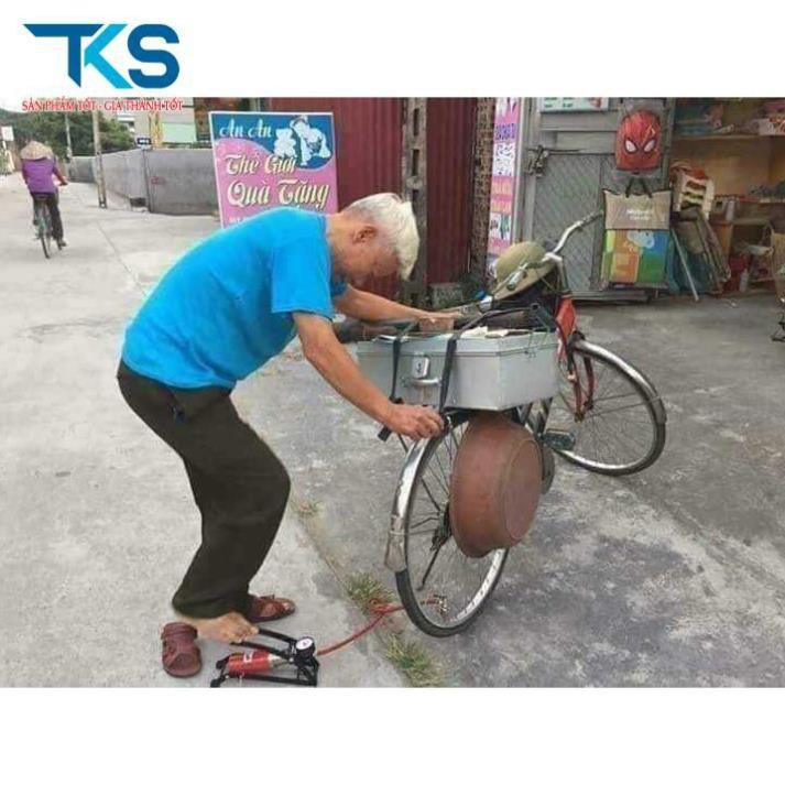 Bơm đạp chân đa năng mini cho ô tô xe máy 1 xilanh nhập khẩu