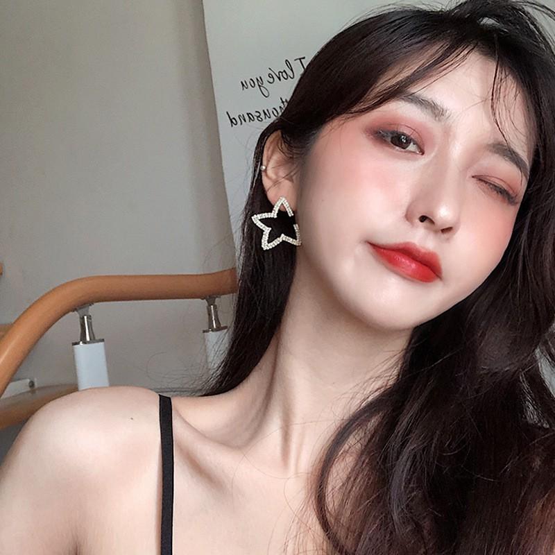 Khuyên tai hình ngôi sao bản lớn, kết đá thời trang, cá tính HT657 - Culi accessories