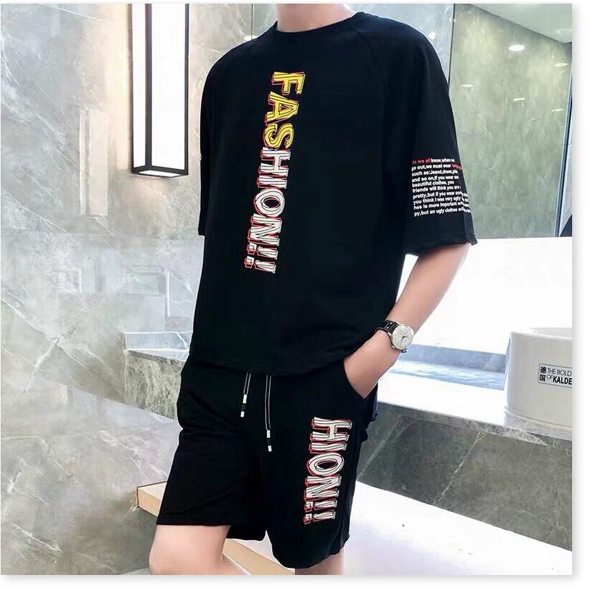 SET BỘ THỂ THAO NAM PHONG CÁCH HỌA TIẾT CÁ TÍNH THUN CO GIẢN 4 CHIỀU THOÁNG MÁT KHÁNH AN STORE