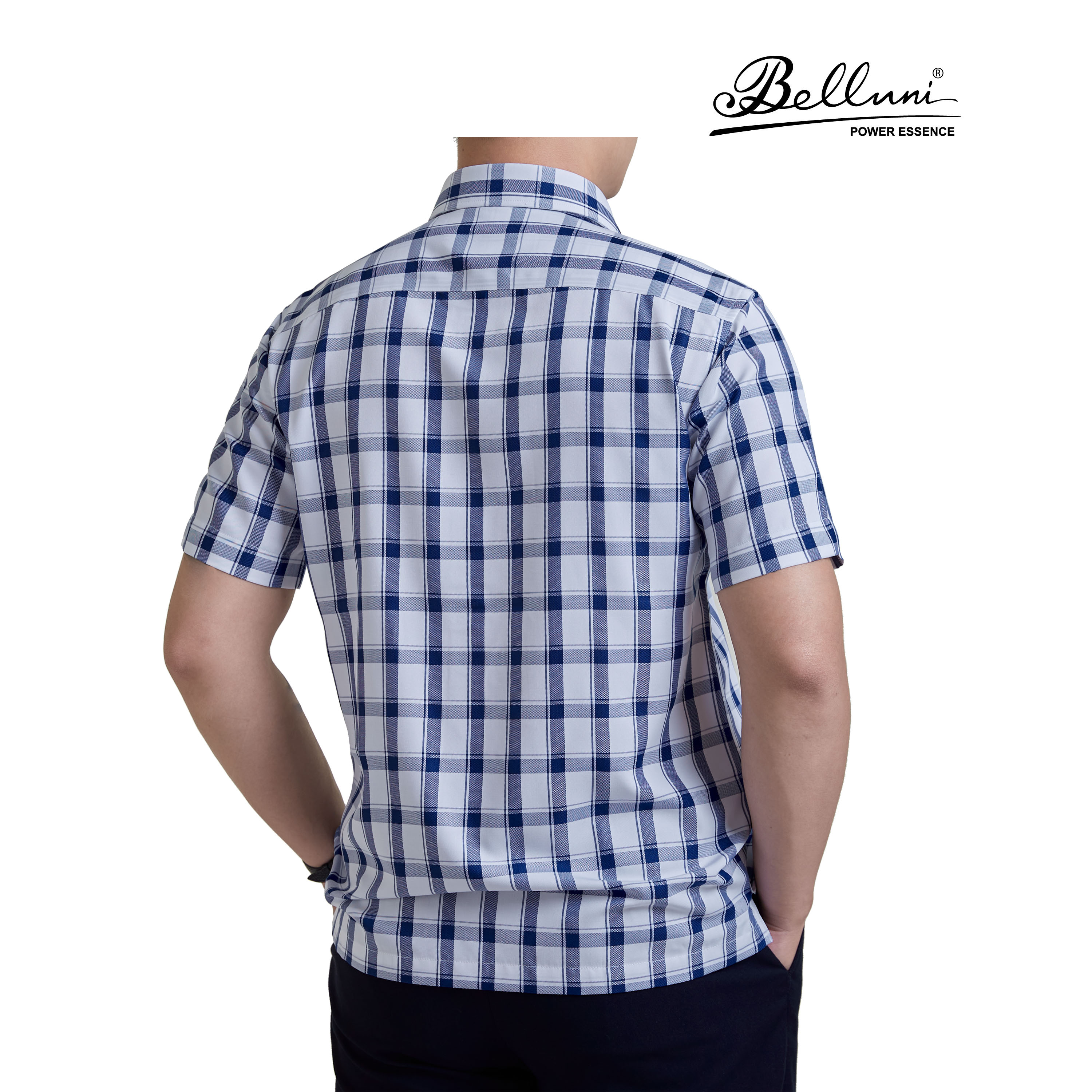 Áo sơ mi nam ngắn tay cao cấp BELLUNI vải sợi tre chống nhăn - ABN.BP.BE.228.B2