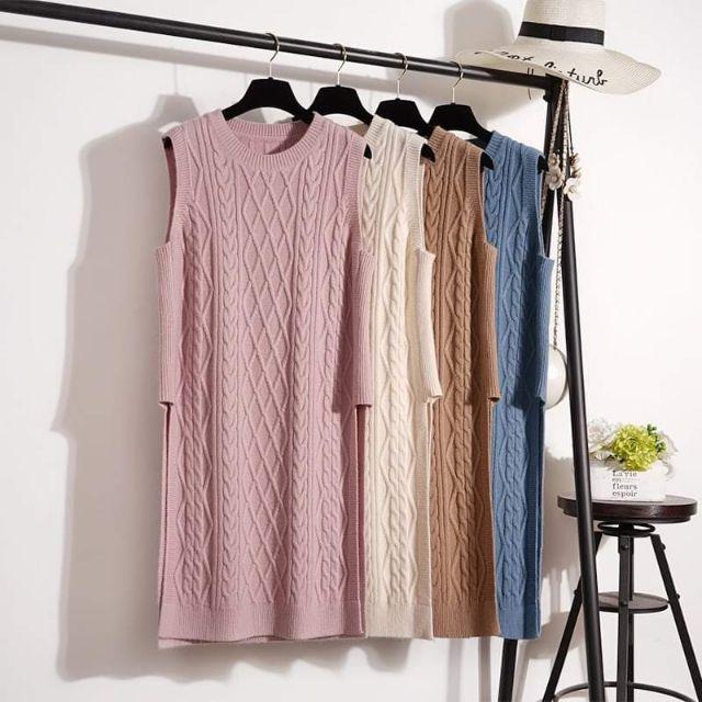 (Có sẵn) Váy len cổ tròn ulzzang