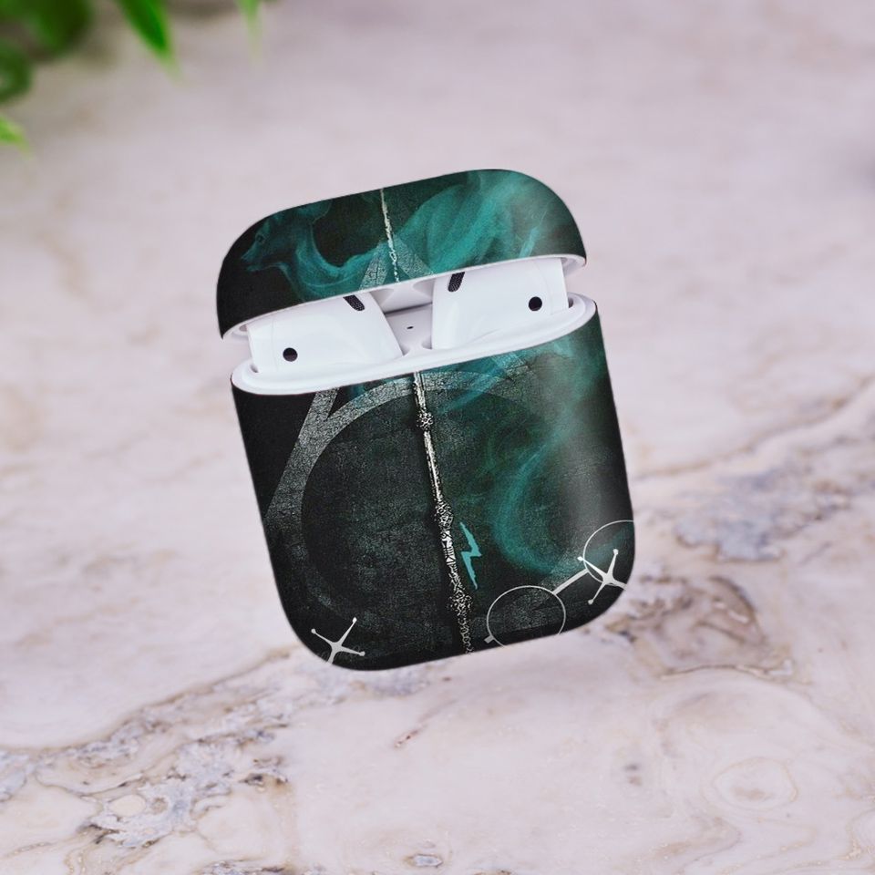 Miếng dán skin chống bẩn cho tai nghe AirPods in hình Harry Potter - hrp011 (bản không dây 1 và 2