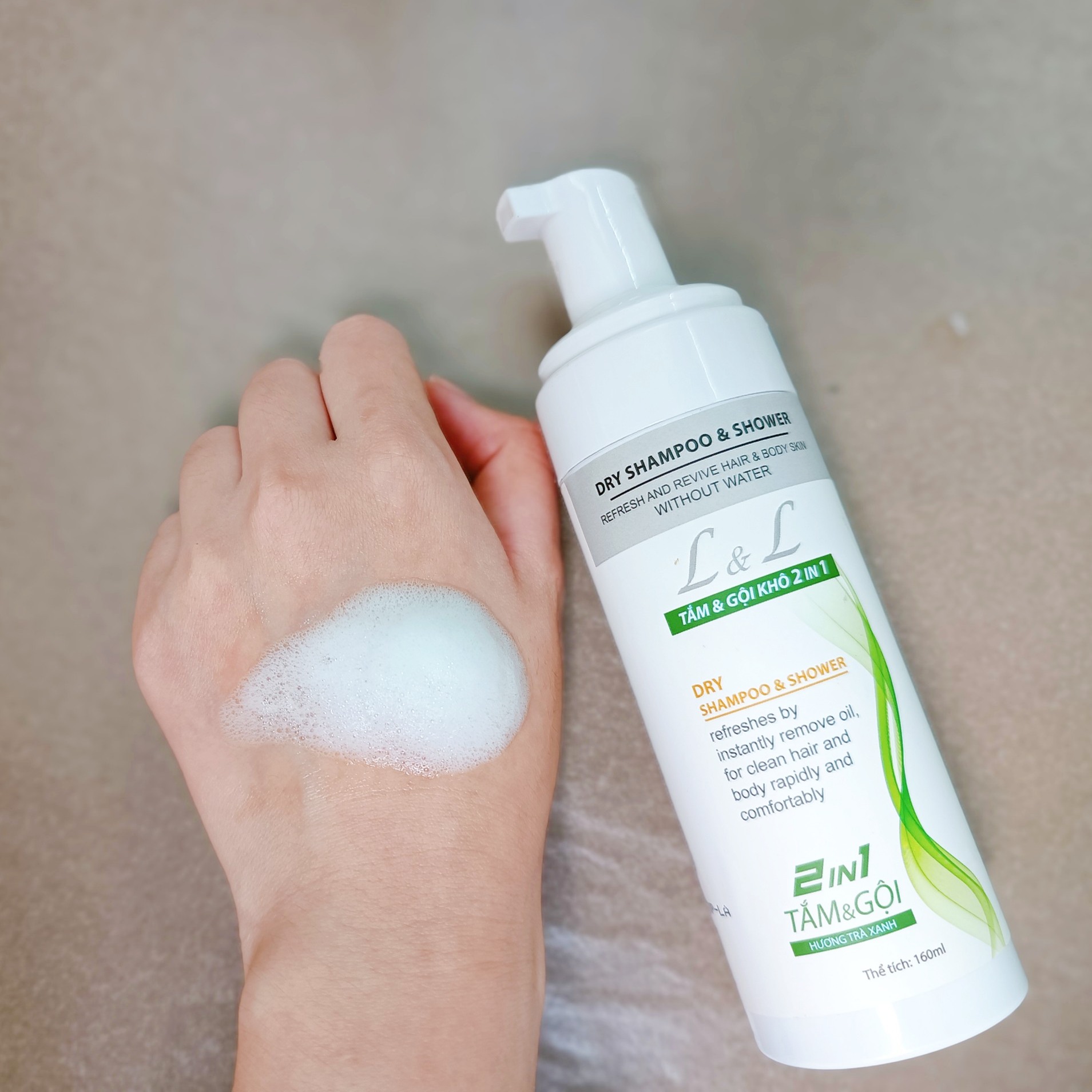 Dung Dịch Tắm Gội Khô L&L - Hương Trà Xanh