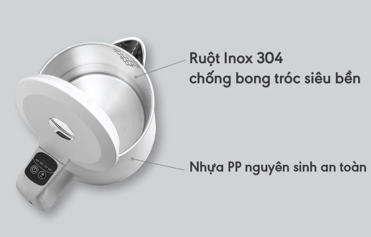 Ấm Siêu Tốc Thông Minh Căn Chỉnh Nhiệt Độ GOLDSUN GKT2642, 4 Chế Độ Điều Chỉnh, Dung Tích 1.7L, Công Suất Cao 1850W - Hàng Chính Hãng