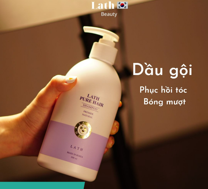 Dầu gội dưỡng tóc bóng mượt LATH PURE HAIR hương mùi phấn hoa 500ml