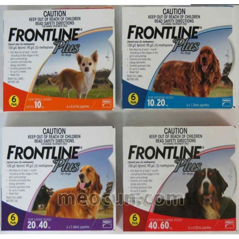 FRONTLINE Plus ( 1 tuýp ) Nhỏ gáy trị ve rận, bọ chét Chó