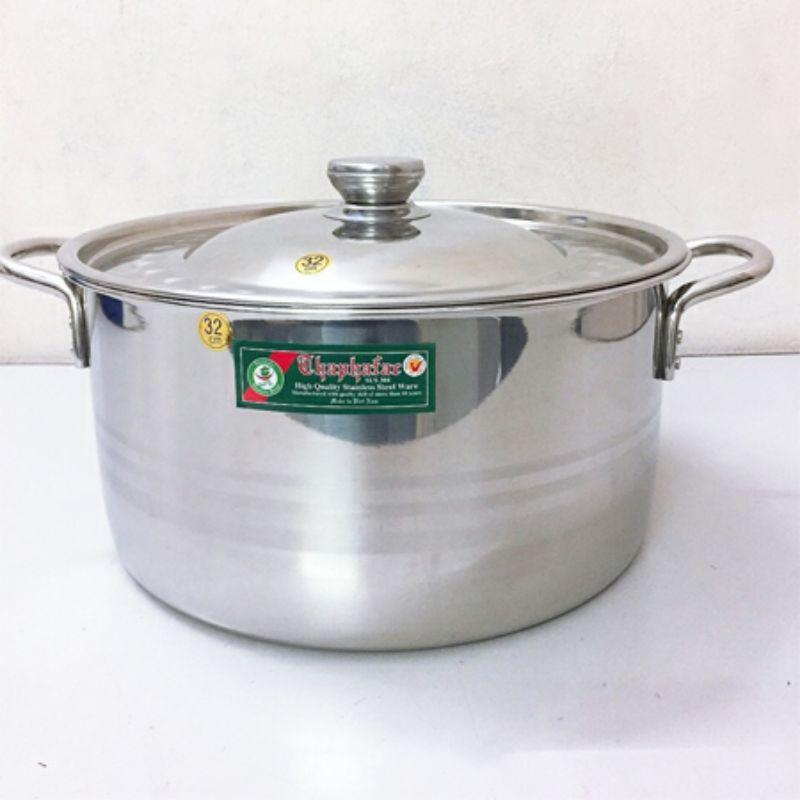 Nồi luộc gà inox đủ size 26, 28, 30, 32 cm cao cấp sử dụng trên bếp từ