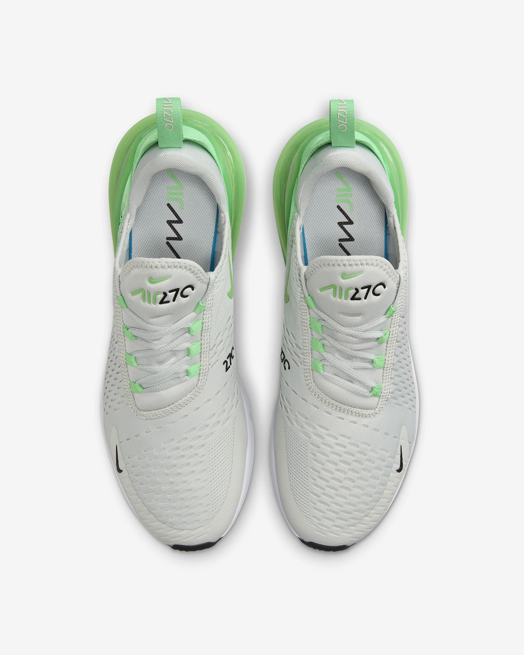 Giày thời trang nam NIKE AIR MAX 270 - LIGHT SILVER/GREEN SHOCK-BLACK-WHITE - 8 US