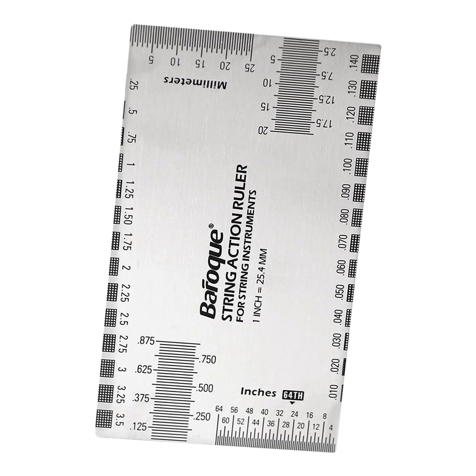 String Action Ruler Gauge Tool Guitar Luthier Tool for Banjo Acoustic Guitar