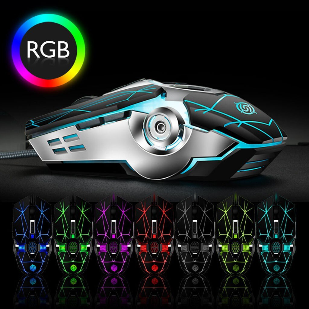 Chuột Gaming Có Dây 7 Nút Siêu Khủng Q7 Super Gaming Kiểu Dáng Siêu Độc Lạ, Led RGB Tự Đổi Màu - hàng nhập khẩu