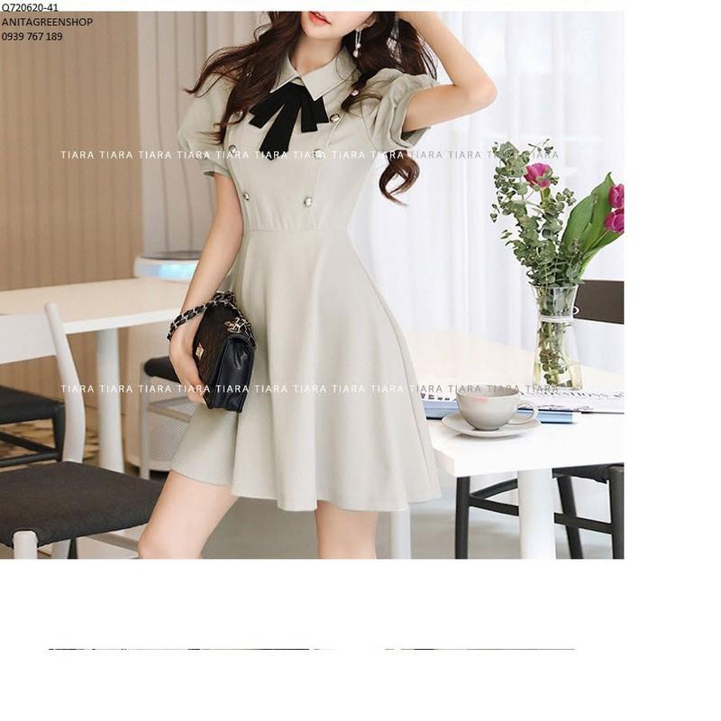 Q720620 ĐẦM SƠ MI XÒE DỄ THƯƠNG
