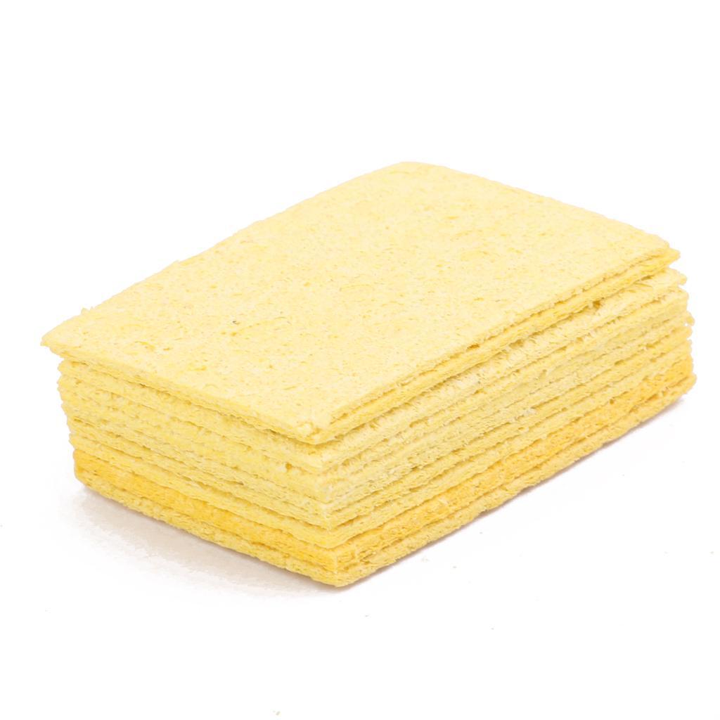 Soldering Iron Solder Welding Head Cleaning Sponge Remove Tin 10pcs Yellow