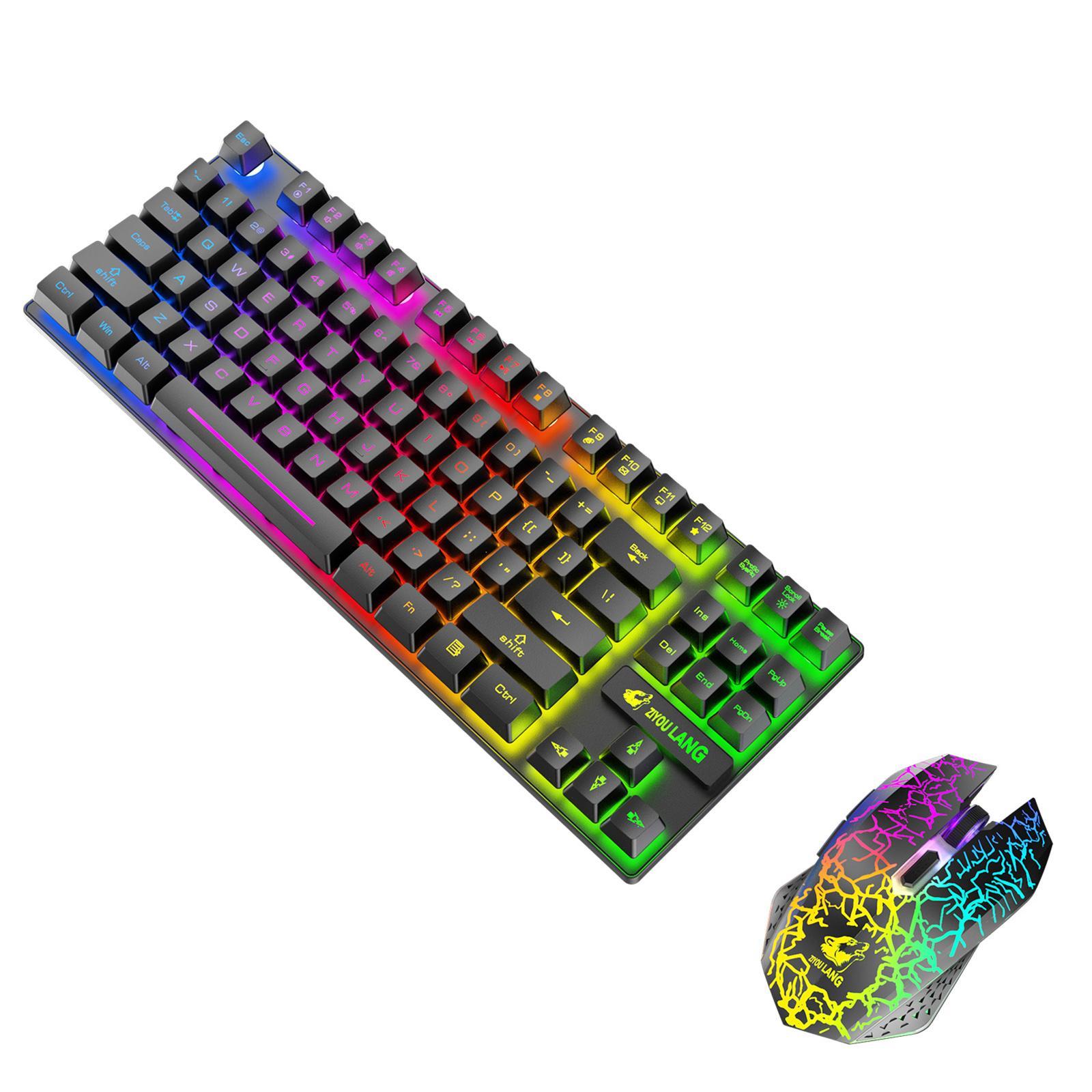 Gaming Wireless RGB Backlit Keyboard and Mouse Combo 2400dpi