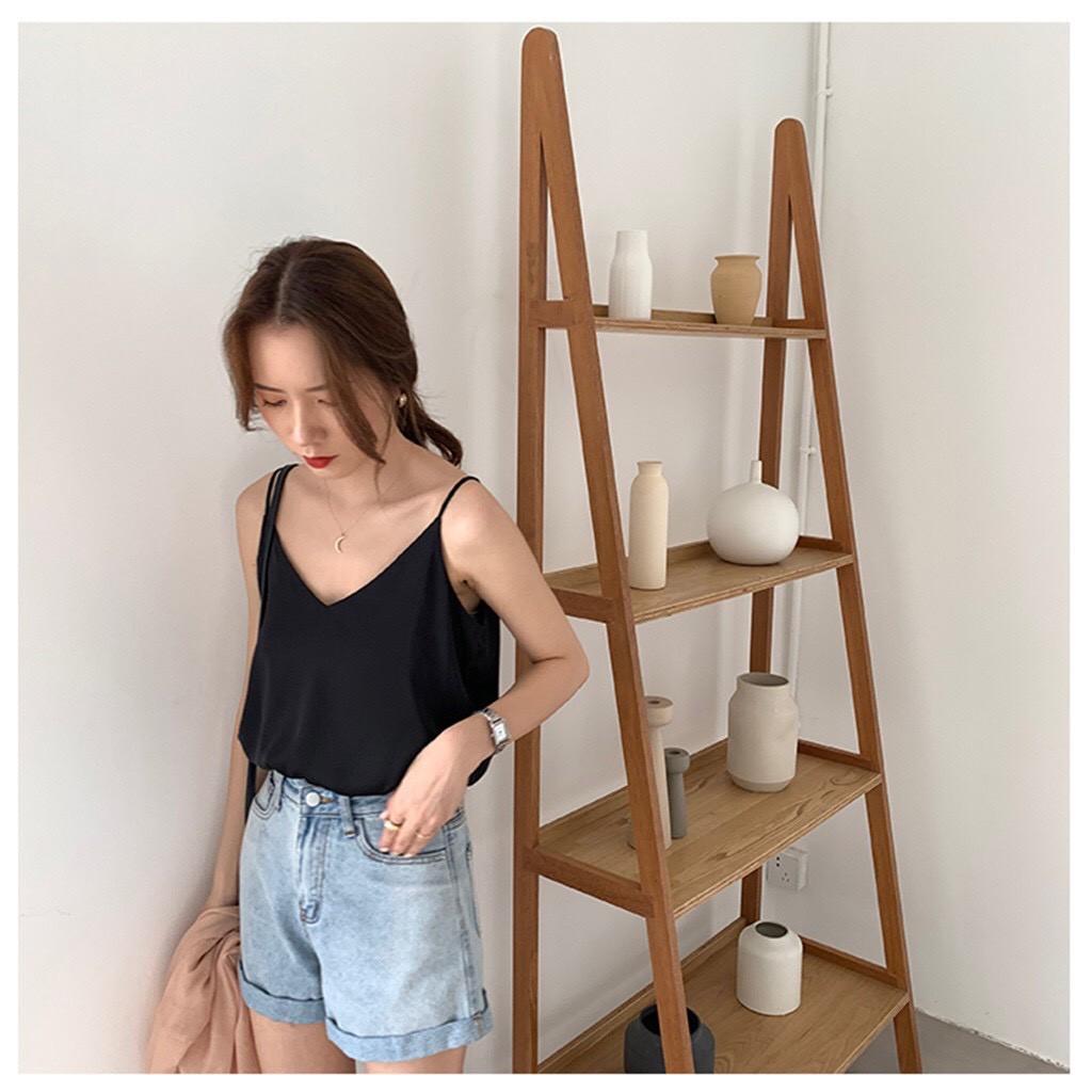 Áo hai dây nữ, áo ba lỗ vải tây form hàn quốc thoáng mát