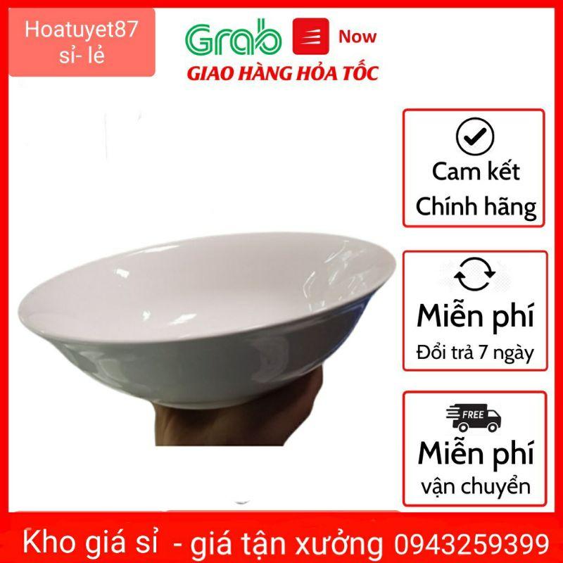 Bát tô canh loe to sứ trắng chiết yêu