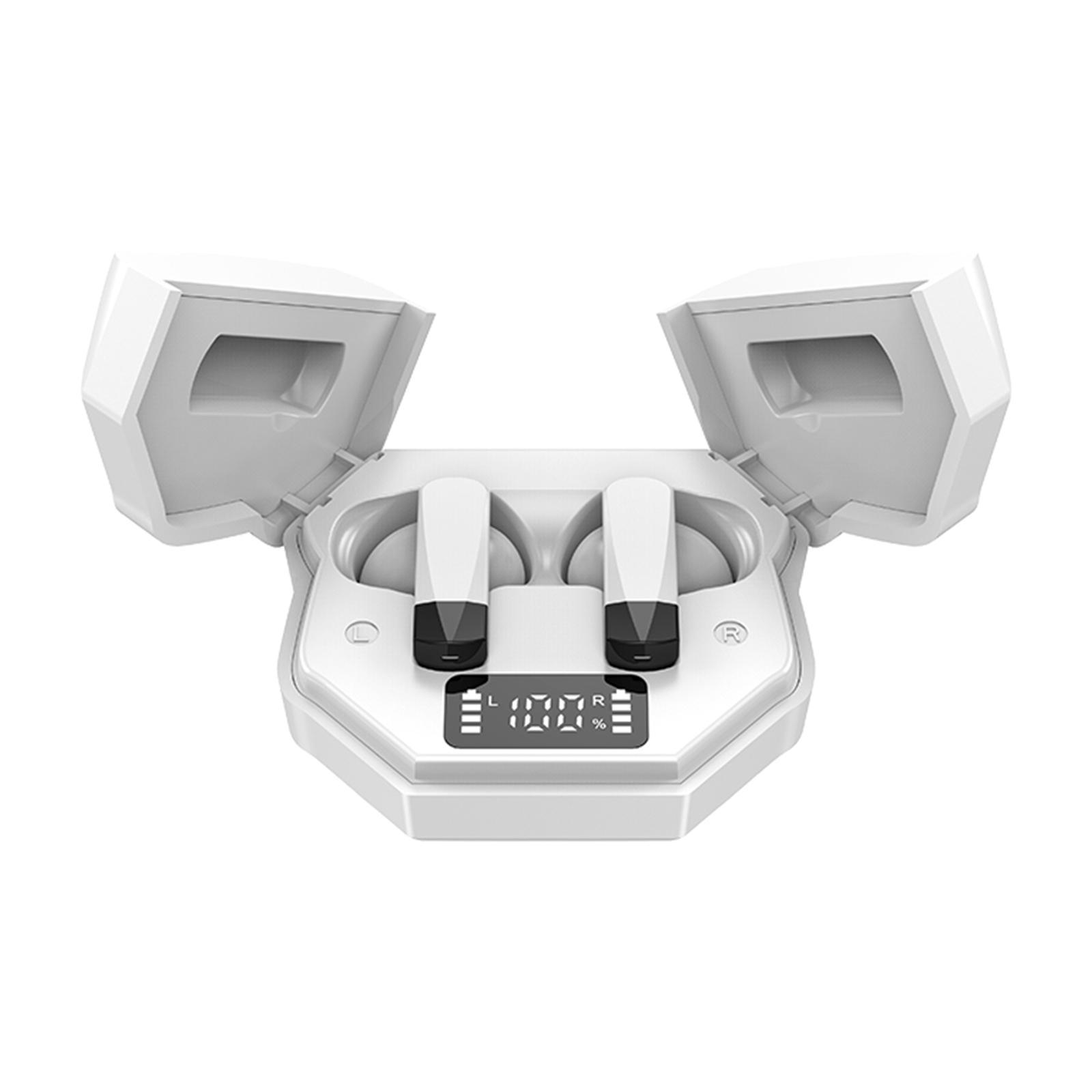 Bluetooth 5.2 Earbuds Earphone Built in Mic Headset Gaming Phones Black