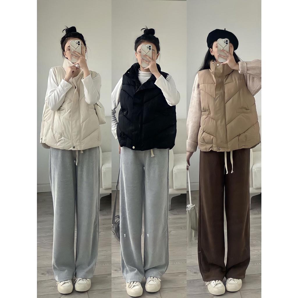 Áo Khoác Phao Gile Nữ Khóa Hông Dáng Ôm