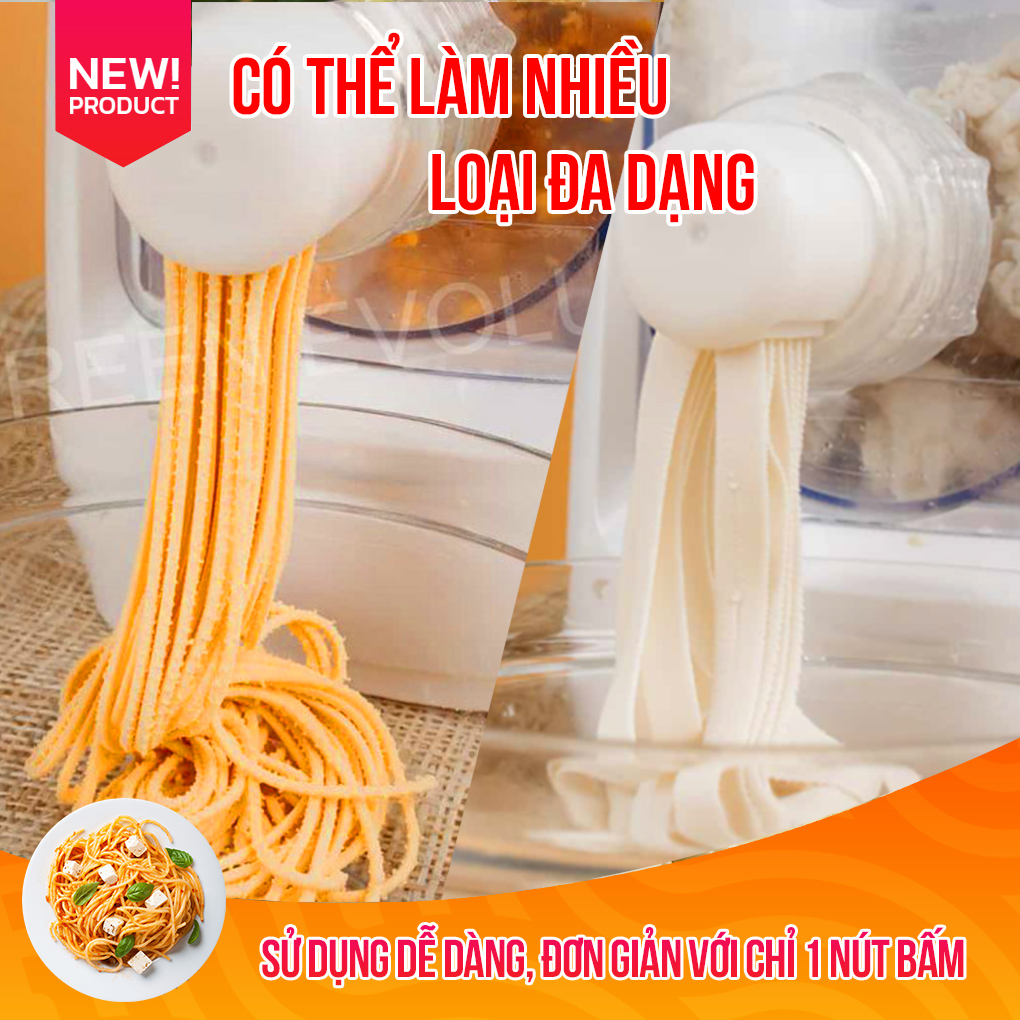 Máy Làm Mì Pasta Maker Thế Hệ Mới Nhất. Làm Được Mọi Loại Sợi Theo Yêu Cầu Với 9 Đầu Tặng Kèm. Hàng Nhập Khẩu Cao Cấp Chính Hãng SGE Thailand