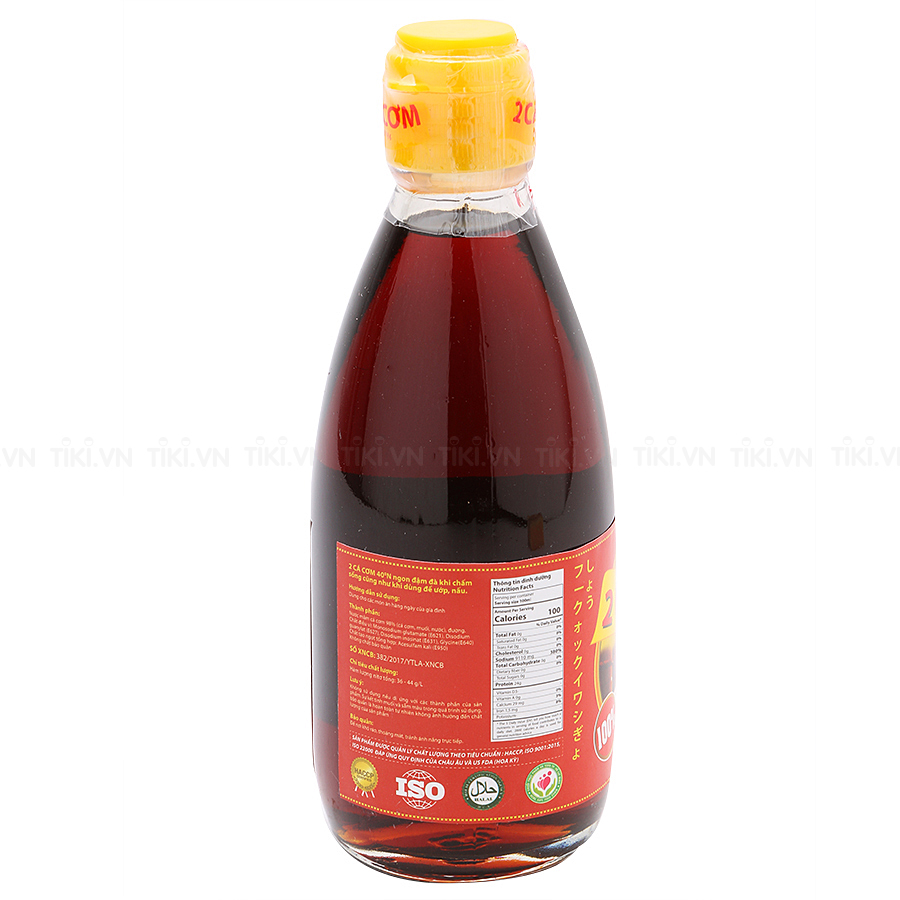 Nước Mắm 2 Cá Cơm 265ML Lốc 6 Chai