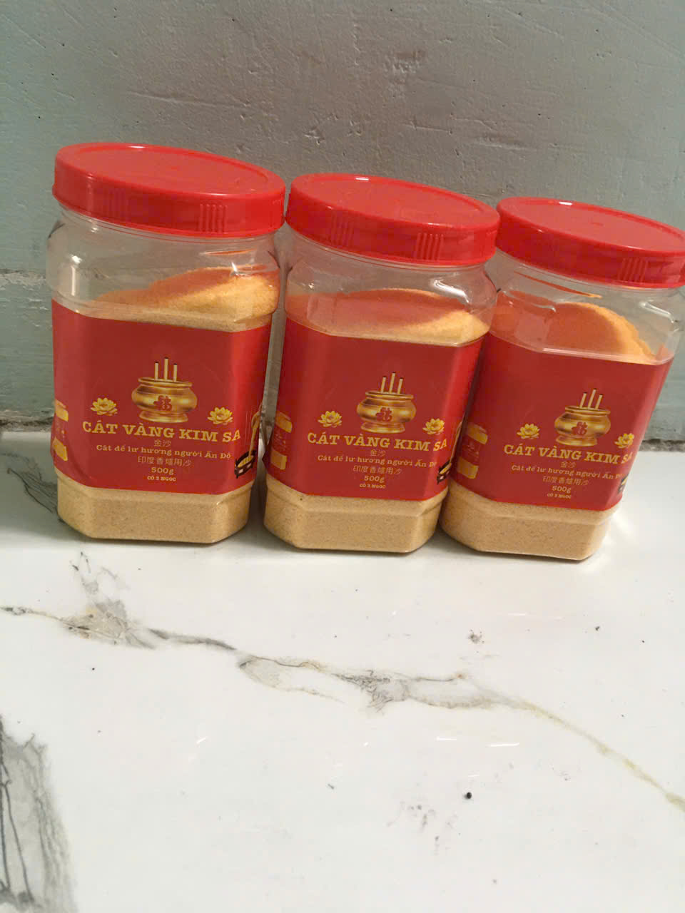 Hũ Cát Vàng Kim Sa 500gr Để Lư Hương, Bát Hương Thờ Cúng