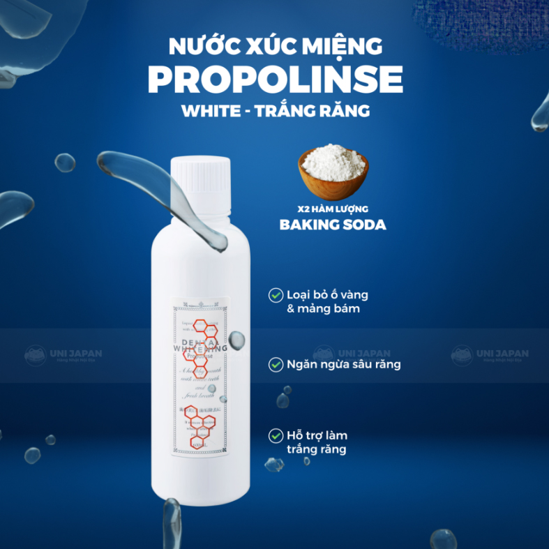 Nước súc miệng Propolinse loại bỏ mùi hôi hút thuốc, trắng răng Nhật Bản 600ml