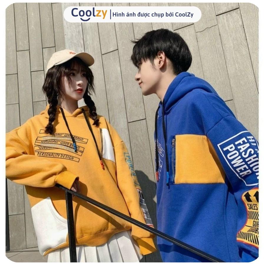 Áo Hoodie ️ Áo khoác nỉ unisex trần bông 2 lớp phối 2 màu, form unisex nam nữ trẻ trung