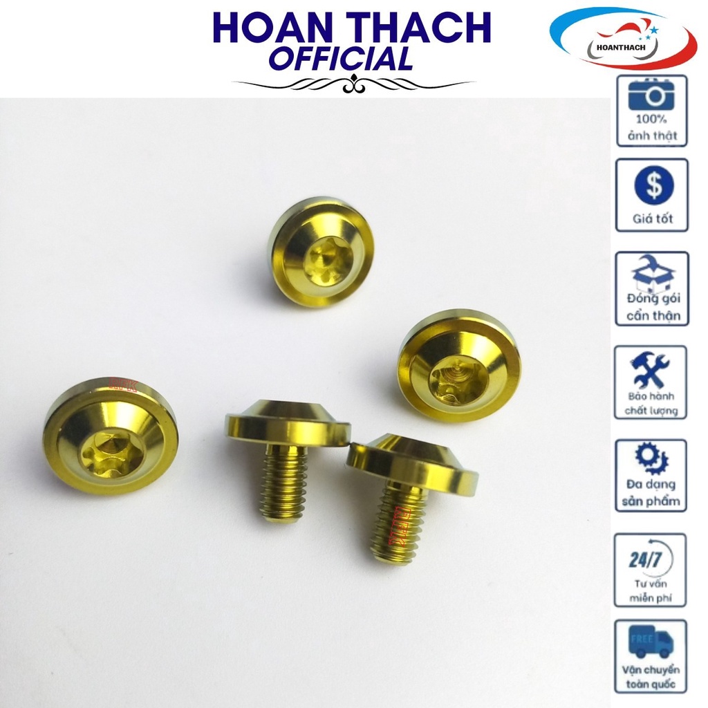 Ốc Gr5 Titan Dù 6L10 Vàng dùng cho nhiều dòng xe , SP010349 (giá 1 con)