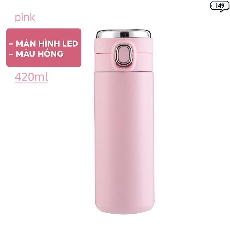 Bình Giữ Nhiệt Bật Nắp Dung Tích 320ml Có Màn Hình Led Hiển Thị Nhiệt Độ Nước Màu Sắc Pastel Trẻ Trung 149