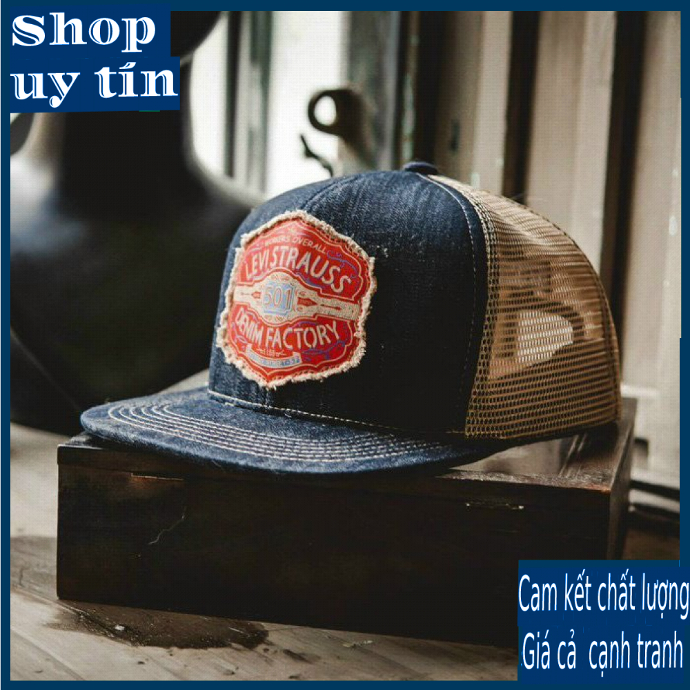 Freeship - MŨ NÓN KẾT LƯỠI TRAI SNAPBACK LE.VI.S JEANS CỔ ĐIỂN THỜI TRANG NAM NỮ CAO CẤP