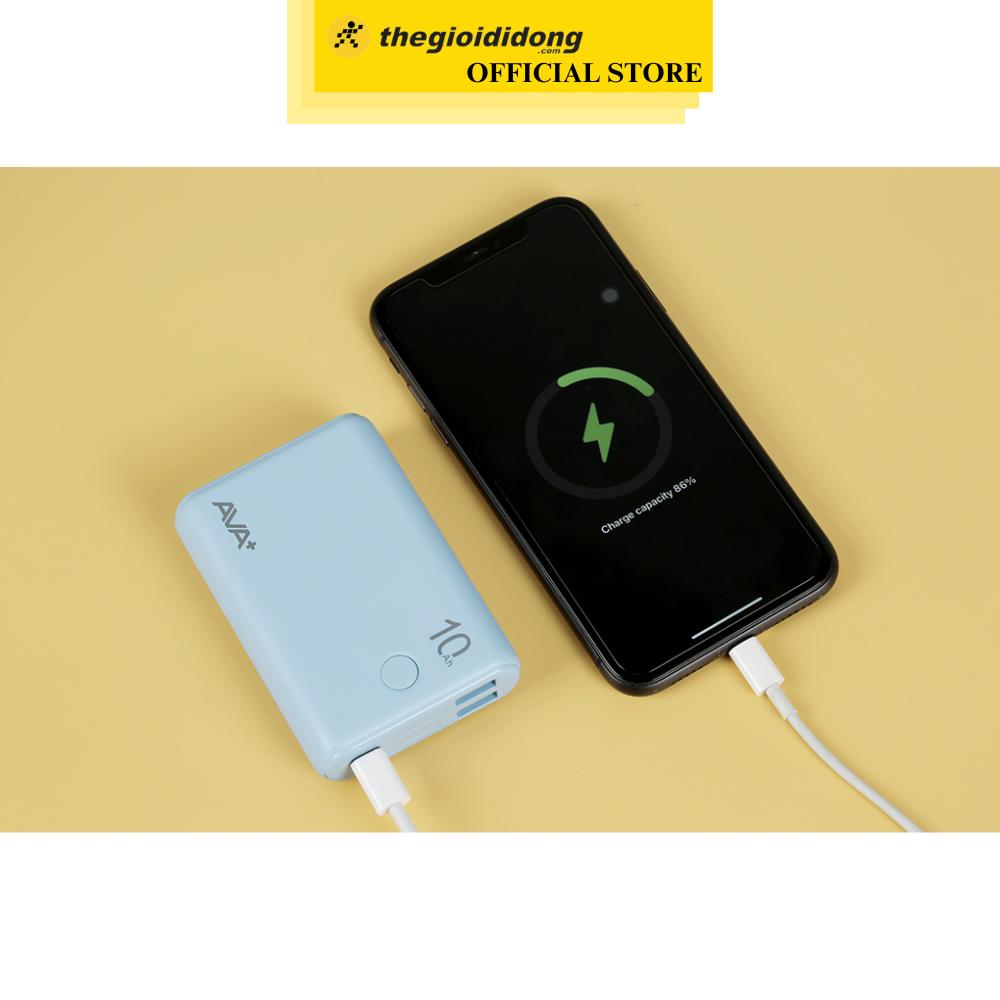 Pin sạc dự phòng Polymer 10000mAh Type C 15W AVA+ JP399 - Hàng Chính Hãng