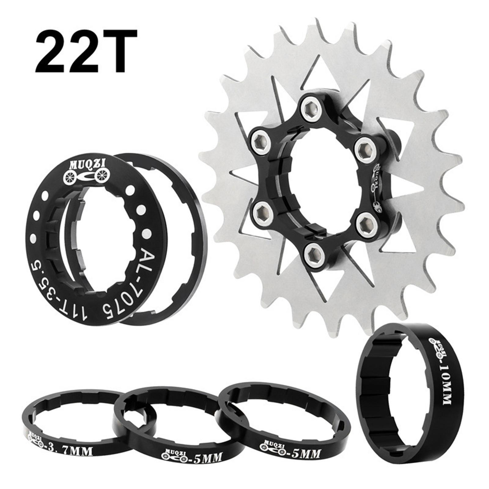 Single Speed Cassette Cog Fixed Gear Conversion Set for 7 to 10s Hubs