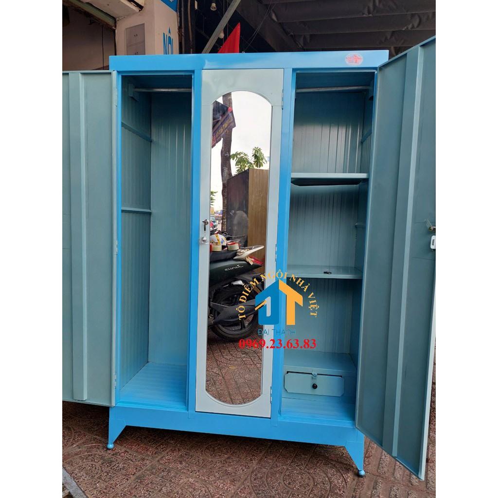 Tủ sắt quần áo 1m2x1m8 màu kem