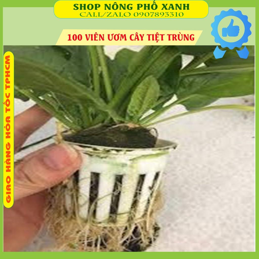 Bộ 100 viên nén ươm hạt xơ dừa hữu cơ trồng rau, dâu tây, thủy canh