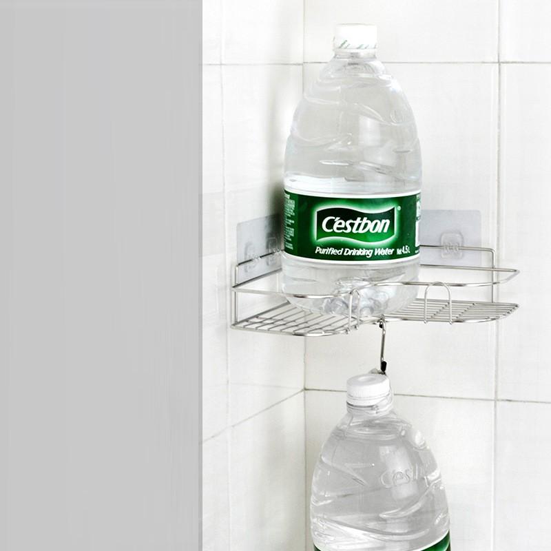 Kệ góc inox 304 dán tường phòng tắm, giá để đồ phòng bếp LOẠI XỊN SIÊU CHỊU LỰC 10KG