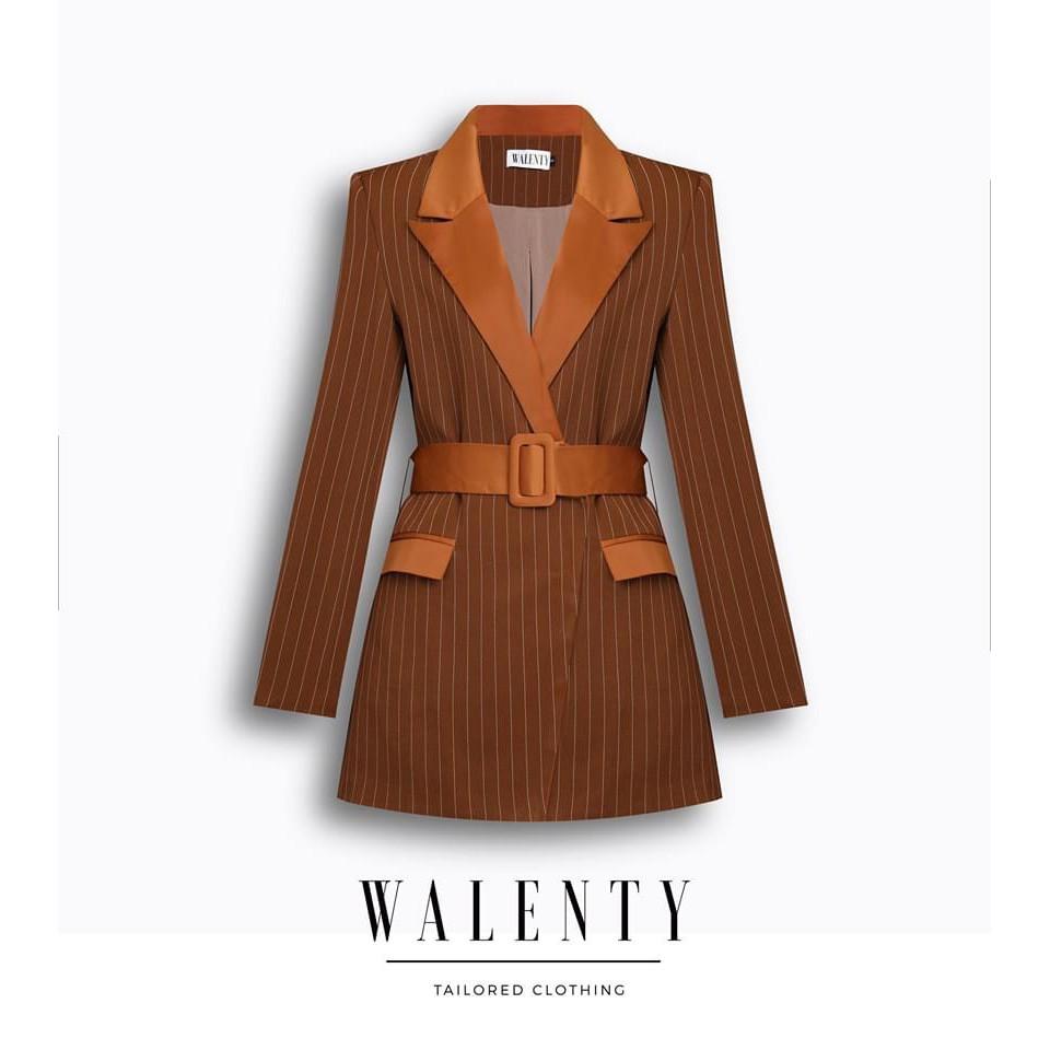 WALENTY - Blazer Copper Masculine - Áo vest kẻ sọc