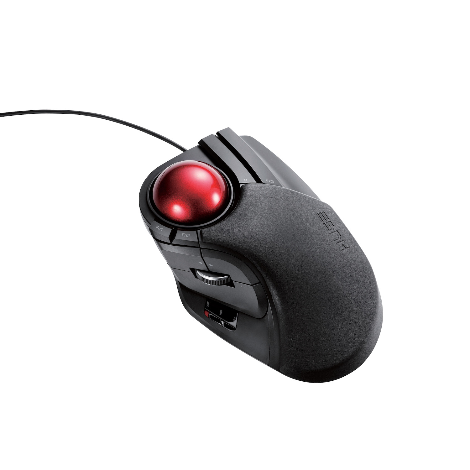 Chuột bi lăn Elecom M-HT1URBK - trackball dây, 8 nút switch, 1500 DPI hàng chính hãng